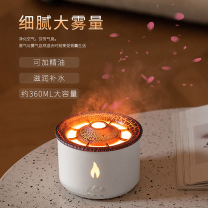 Flame aromatherapy machine automatic sprayer diffuser essential oil household cold fragrance colorful simulation cross-border volcano humidifier